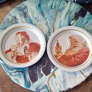 Vintage Santa Coasters Set